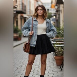 American Eagle Outfitters Black A-Line Skirt